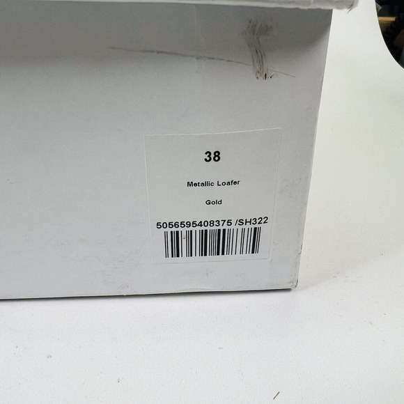 ME+EM Metallic Loafers Gold Women's Size EU38‎ / US7 Italy - Picture 3 of 9